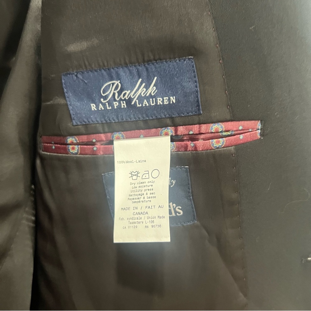 Ralph Lauren 42R Classic Black Men's Blazer - Picture 4 of 13
